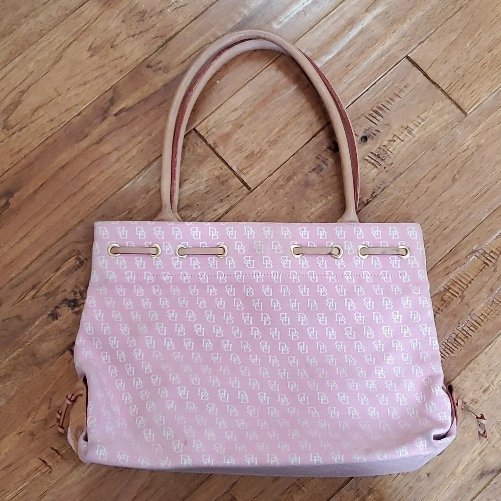 Dooney & Bourke pink monogram medium size tote bag